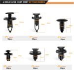 GOOACC Universal Plastic Fender Clips,200 Pcs Push Bumper Fastener Rivet Clips with 6 Size Auto Body Retainer Clips Bumpers,Car Fender Replacement for GM, Ford & Ch - Image 3