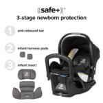 Diono Quantum 4 3-in-1 Travel System with LiteClik 30 R SafePlus Infant Car Seat and Base, Rear-Facing for Infants 4-30lbs, Includes Infant Car Seat Folding Stroller and Toddler Seat (Black Jet) - Image 3
