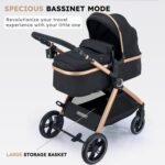 2 in 1 Baby Stroller, Convertible Bassinet Pushchair for Infants and Newborns 0-36 Months - Image 3