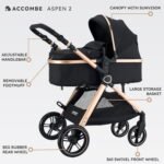 2 in 1 Baby Stroller, Convertible Bassinet Pushchair for Infants and Newborns 0-36 Months - Image 4