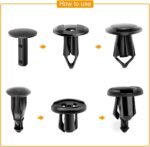 GOOACC Universal Plastic Fender Clips,200 Pcs Push Bumper Fastener Rivet Clips with 6 Size Auto Body Retainer Clips Bumpers,Car Fender Replacement for GM, Ford & Ch - Image 2