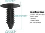 100 Pcs Auto Car Fender & Bumper Shield Fastener Clips for GM #1605396, 1595864; Chrysler 6030441; Ford 388577S, W705589-S300 - Image 2