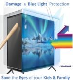 75 inch Blue Light and Damage TV Screen Protector. Protection Shield & Anti-Blue Light Filter Blocking UV for LCD LED 4K OLED QLED (65.7 x 37.8 inch) - Image 2