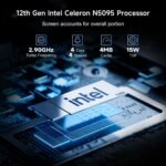 15.6" Laptop Computer, Windows 11 Laptop, 16GB RAM, 512GB SSD(Expandable to 2TB), Intel Quad-Core N5095(Up to 2.9 GHz), 1080P FHD Display, Fingerprint, Backlit KB, Wi-Fi 5, BT5.0, Quad-Speaker - Image 2