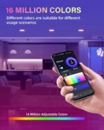 12 Pack Smart Recessed Lighting 6 Inch, Ultra-Thin LED Recessed Lighting 12W 1200LM Smart Downlight with Junction Box, Compatible with Alexa/Google Assistant - ETL and Energy Star Certified - Image 5