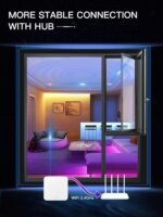 12 Pack Smart Recessed Lighting 6 Inch, Ultra-Thin LED Recessed Lighting 12W 1200LM Smart Downlight with Junction Box, Compatible with Alexa/Google Assistant - ETL and Energy Star Certified - Image 6