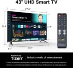 43 Inch 4K UHD LED Smart TV with Tizen OS TV Compatible HDR 10, MEMC, Dolby Audio, Voice Remote, WiFi, Bluetooth, Streaming Television(2025 Model) - Image 5