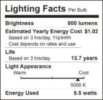 A19 LED Light Bulbs, 60 Watt Equivalent LED Bulbs, Daylight 5000K, 800 Lumens, E26 Standard Base, Non-Dimmable, 8.5W Warm White LED Bulbs for Bedroom Living Room,3 Pack - Image 5