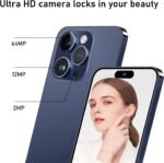 A15 Pro Max Android Phone,8GB+256GB Memory Cell Phone,Android 14.0 Unlocked Smartphone,6800 mAh Battey,6.82-inch HD Screen,Dual SIM, Dual Standby,108MP+48MP Camera, 5G Phone-Deep Blue - Image 4