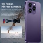 16PROMAX Unlocked Phone, 6.99inch HD AMOLED Screen Smartphone, Battery 7000mAh Cell Phone, Android 13.0 8+256GB with 128GB Memory Card, Face ID/Fingerprint Lock/5G/Photos/GPS (Deep Purple) - Image 4
