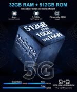 8849 Tank 3 Pro Rugged Smartphone Unlocked, Android 14 Waterproof Rugged Cell Phone with Projector, 6.79" 23800mAh 5G Mobile Phones 32GB RAM 512GB ROM, Dual SIM/Camping Light/2TB Expand/OTG/GPS - Image 4