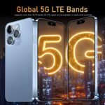 14PROMA X Unlocked Cell Phone, Long Battery Life 6.82" HD Screen Unlocked Phones, 12+512GB Android 14 Smartphone with 128G Memory Card, Dual SIM/Fingerprint Lock/Face ID/GPS (Blue, 12+512) - Image 3