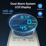 4-in-1 Natural Gas Leak Detector & Carbon Monoxide Detectors - Carbon Monoxide Detectors Plug in - Natural, Propane, Co & Gas Detector, Temperature & Humidity Detectors for Home, RV (White) - Image 4