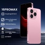 16PROMA X 5G Cell Phone,Smartphone Unlocked Cell Phone 12GB+512GB/6.99" Display/68MP+108MP Camera/7000 mAh Battery Super Endurance, Dual SIM Card/Face Unlock/GPS (Pink) - Image 3