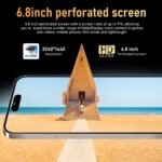 14PROMA X 5G Unlocked Smartphone,12GB+512GB, for Android 13, 6.8" FHD Unlocked Cell Phone, 6800mAh, Battery Fast Charging,48MP+108MP Dual Camera/Dual SIM/Face ID 5G Phone (Gray) - Image 4