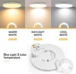 4pack 12 inch Flush Mount LED Ceiling Light Fixture,24W 2400LM Super Slim Light Fixtures Ceiling Mount 3000K/4000K/5000K 3CCT Selectable,Ceiling Light Fixtures for Kitchen,Bedroom(White) - Image 3