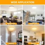 4pack 12 inch Flush Mount LED Ceiling Light Fixture,24W 2400LM Super Slim Light Fixtures Ceiling Mount 3000K/4000K/5000K 3CCT Selectable,Ceiling Light Fixtures for Kitchen,Bedroom(White) - Image 4