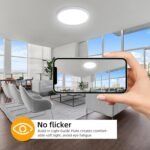 4pack 12 inch Flush Mount LED Ceiling Light Fixture,24W 2400LM Super Slim Light Fixtures Ceiling Mount 3000K/4000K/5000K 3CCT Selectable,Ceiling Light Fixtures for Kitchen,Bedroom(White) - Image 5