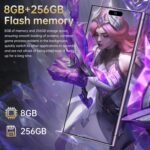 A15U Unlocked Phone, 8GB+256GB Full Netcom Unlocked Smartphone with S Pen, 6.8" Screen Cell Phone with Android 14 OS, 6800mAh Battery, Octa-Core CPU, Dual SIM, Face ID- Purple - Image 5