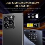 A15U Unlocked Phone, 8GB+256GB Full Netcom Unlocked Smartphone with S Pen, 6.8" Screen Cell Phone with Android 14 OS, 6800mAh Battery, Octa-Core CPU, Dual SIM, Face ID- Purple - Image 8