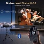 [1000 ANSI & Audio by DBX-TV] Alvar 4K Projector with WiFi 6 and Bluetooth, 30W Speakers, Netflix Certified & DoIby Audio Outdoor Proyector, Auto Focus Native 1080P Smart Projector, Black - Image 5