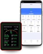 air Quality Monitor Indoor, 15-in-1 Smart Air Quality Tester with PM, CO2, CO, TVOC, HCHO, PM, AQI, Temperature & Humidity, Timer, Real Time Display, Battery Powered, for Home & Office - Image 4