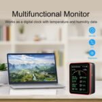 air Quality Monitor Indoor, 15-in-1 Smart Air Quality Tester with PM, CO2, CO, TVOC, HCHO, PM, AQI, Temperature & Humidity, Timer, Real Time Display, Battery Powered, for Home & Office - Image 5