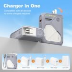 2025 Latest P05 Magnetic Power Bank With Wall Plug, Portable Wireless Chargers, Magnetic Battery Pack 10000mAh Travel Essentials BuiltIn Cable Fast Charging for iPhone 16/15/14/Pro Max Andriod - Image 2