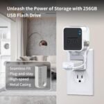 256GB USB Flash Drive & Outlet Wall Mount for Blink Sync Module 2 with Short Cable - Save Space - No Messy Wires - Easy Move Mount Bracket Holder for Blink Outdoor Indoor Security Camera (1 Pack) - Image 2