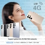 8-core high-Speed chip, 6.75-inch Screen, Android Phone, 4GRAM+64GROM/TF128GB, 4G LTE FDD TDD, 8MP+ 16MP Camera, 4000mah, Unlocked Phone (Black) - Image 2