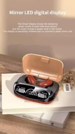 Acuvar in-Ear Wireless Vintage Wood Bluetooth 5.2 Headphones, Earbuds IPX6 Waterproof with Microphone Rechargeable USB C Case for Smartphones Android iOS (Mahogany) - Image 2