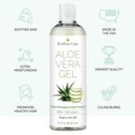 12oz Organic Aloe Vera Gel for Face, Skin, Hair & Sunburn Relief - From 100 Percent Pure Aloe Vera - Cold Pressed, Vegan, Unscented - Made in USA. - Image 2