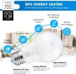 A19 LED Light Bulbs, 60 Watt Equivalent LED Bulb, Daylight White 5000K, 850 Lumen, E26 Base, Non-Dimmable, 9W Bright White LED Bulb, 4-Pack - Image 5
