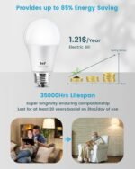 A19 LED Light Bulb,9W E26 Light Bulbs(60 Watt/80 Watt Equivalent),3500K Soft White,Non-Dimmable,800LM Standard Base for Bedroom, Kitchen, Living Room, Office,UL Listed,4 Packs - Image 4