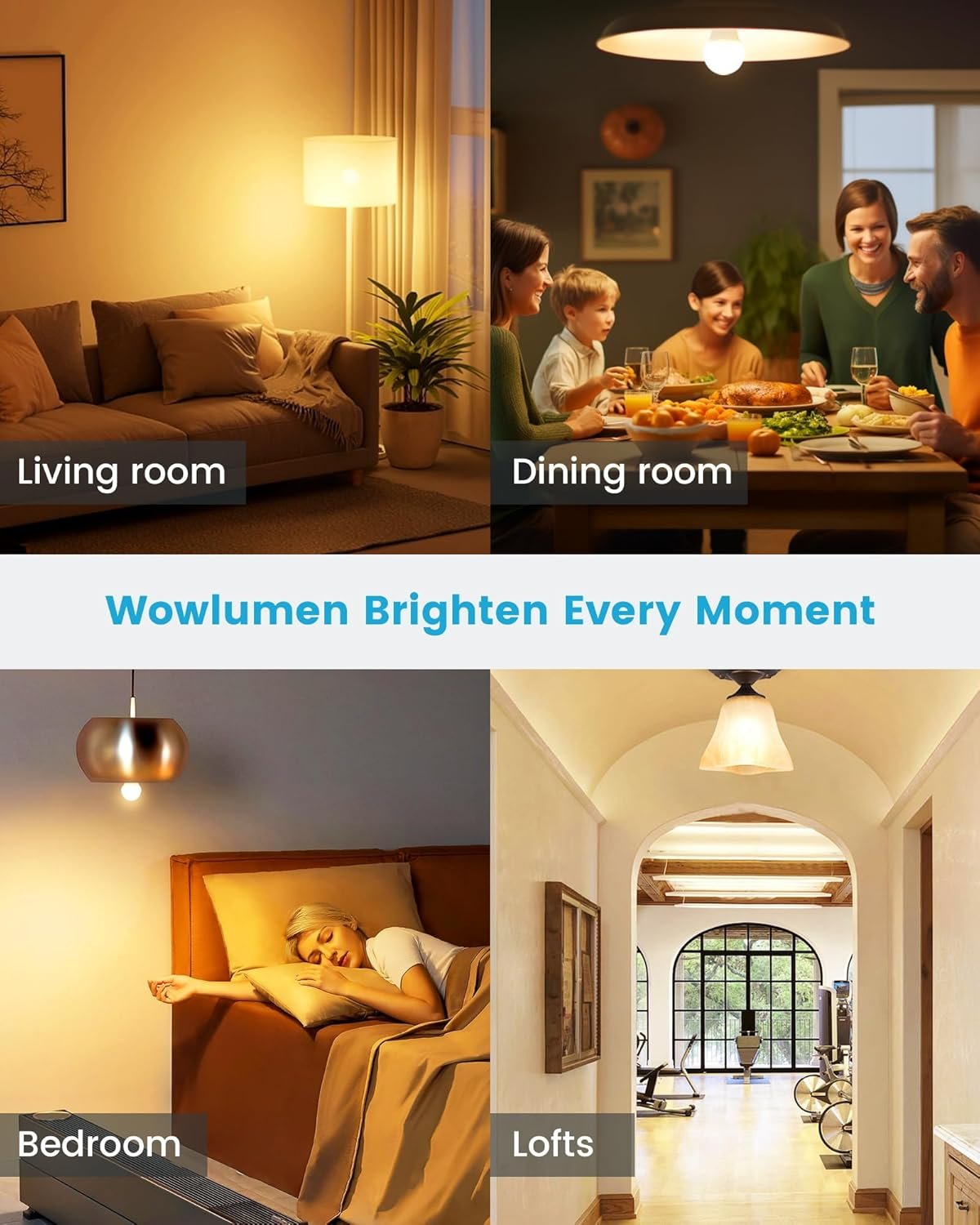 A19 LED Light Bulb,9W E26 Light Bulbs(60 Watt/80 Watt Equivalent),3500K Soft White,Non-Dimmable,800LM Standard Base for Bedroom, Kitchen, Living Room, Office,UL Listed,4 Packs - Image 4