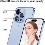 A15 Pro Max Cell Phone,8GB+256GB Ultra Memory Unlocked Phone,Android 14.0 Smartphone,6800 mAh Battey,6.82-inch HD Screen,Dual SIM, Dual Standby,5G Phone.(Blue) - Image 3