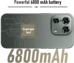 A15 Pro Max 2025 Unlocked Android Phone 6.8" FHD+Display 108MP+48MP Dual Camera 6800mAh Battery|Android 13|FaceID&DualSIM 8GB+256GB(Greener) - Image 4