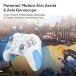 [No Drift] GuliKit KK3 Max Bluetooth Controller, Kingkong 3 Max Wireless Controller for Switch/Switch OLED, Hall Effect Joystick/Triggers, Maglev/Rotor/HD Vibration, Hyperlink Adapter (White) - Image 7