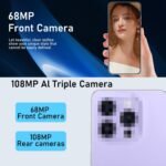 16 ProMa x Smartphone Unlocked Cell Phone, 6.99“ HD Screen5G Phone, 12+512GB Phone Unlocked, Android 13.0, 68+108MP Zoom Camera, Fingerprint Button Unlock-and take Photos (Purple) - Image 4