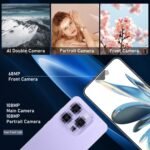 16 ProMa x Smartphone Unlocked Cell Phone, 6.99“ HD Screen5G Phone, 12+512GB Phone Unlocked, Android 13.0, 68+108MP Zoom Camera, Fingerprint Button Unlock-and take Photos (Purple) - Image 6