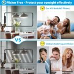 4-Pack A19 LED Light Bulbs, 100W Equivalent LED Bulb, 5000K 1100Lumen Light Bulb 11W, Non-Dimmable E26 Frosted Lighting, CRI 85+, No Flicker - Image 5