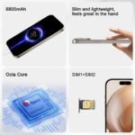 A15 Promax Unlocked 5G Cellphone 2024 Android 13 Phones with 6.8" FHD Screen Smartphones 48MP+108MP 6800 mAh|Dual SIM|Face ID Snapdragon 8cen2 Android Phone(Grizzly) - Image 5
