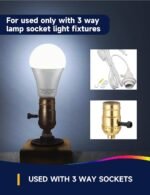 3 Way LED Light Bulbs, 30/70/100W Equivalent, Daylight White 5000K, A19 Three Way Light Bulbs with E26 Medium Base, 2 Pack for Desk and Floor Lamps - Image 5