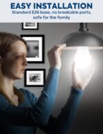 300W Equivalent LED Light Bulb, 4060LM Super Bright A23 LED Bulb, Daylight 5000K, 33W Energy Saving, E26 Medium Base, 120V for Garage, Warehouse, Shop, Supermarket, Non-Dimmable, 2 Pack - Image 5