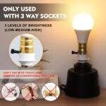 3 Way Light Bulbs 50 100 150 Warm White, A19 3000K, 5/10/15W Energy Saving 500 1000 1500 Lumens, E26 Base LED Bulbs Perfect for Reading, 2 Pack - Image 4