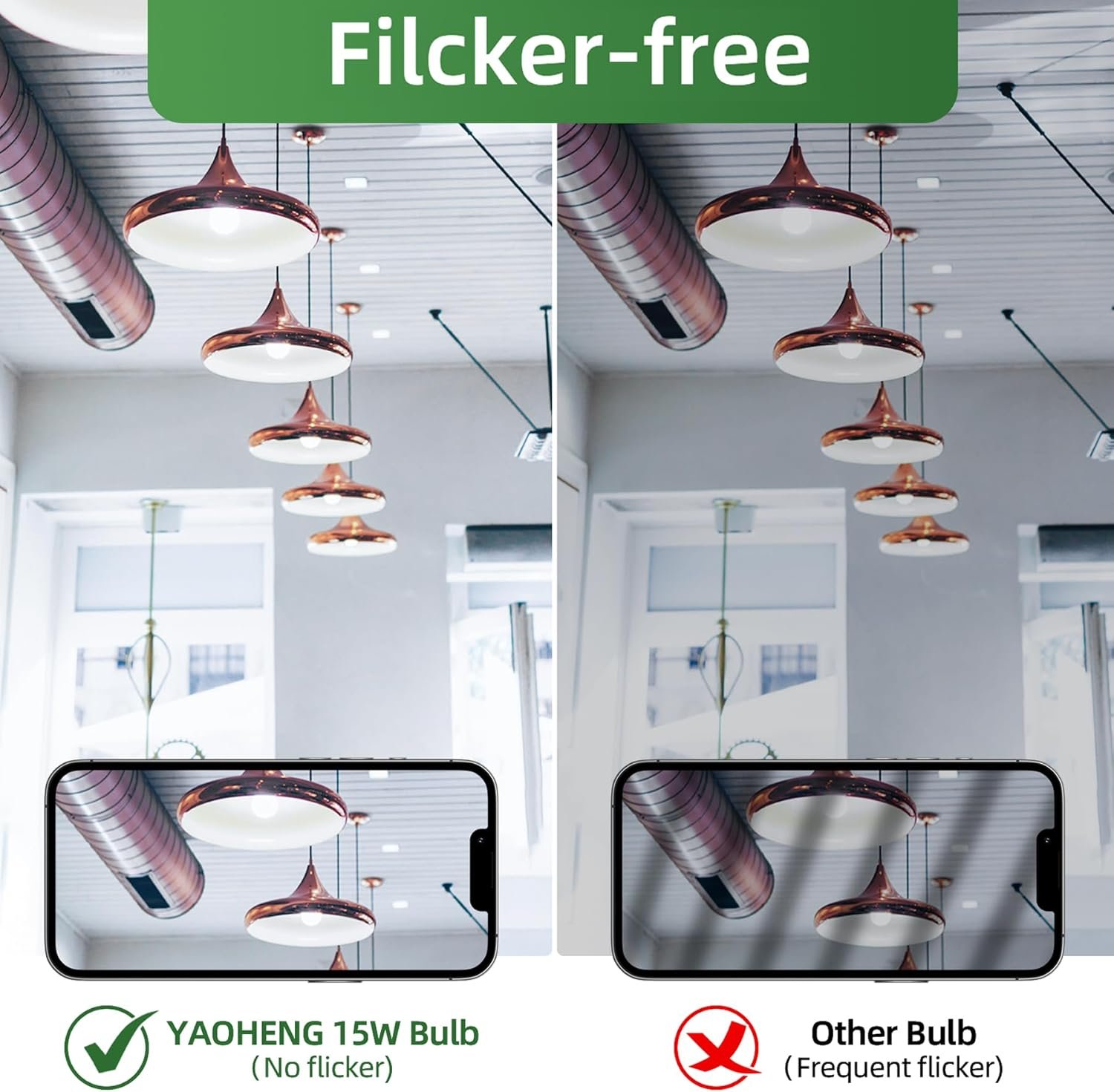 A19 LED Light Bulb, 100 Watt Equivalent LED Bulbs, 5000K Daylight White, 1500 Lumens, Standard E26 Base, Non-Dimmable 15W Super Bright Light Bulbs for Home, Office Lamp, ETL Listed(4-Pack) - Image 6