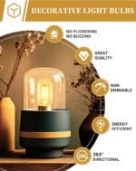 4 Pack LED Edison Bulbs, 4W Edison Light Bulbs, Antique LED Filament Bulbs 40W Equivalent, E26 Base, T45 LED Bulb with Clear Glass, Warm White 2700K, Non Dimmable, Great for Home, Bedroom, Office - Image 3