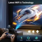 [Electric Focus/Auto Keystone] Projector with WiFi and Bluetooth, Native 1080P 4K Support Outdoor Movie Projectors Max 450" Display, SOPYOU Home Theater Projector for iOS/Android/TV Stick - Image 3