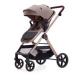 2 in 1 Baby Stroller, Newborn Infant Toddler Convertible Bassinet Pram Stroller for 0-36 Months Old Babies (Beige) - Image 7