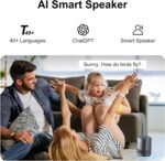 AI Smart Speaker with ChatGPT & Alexa, Dual AI Assistants, Tarot Reading, Language Learning, Smart Home Control, Privacy Protection - Image 3